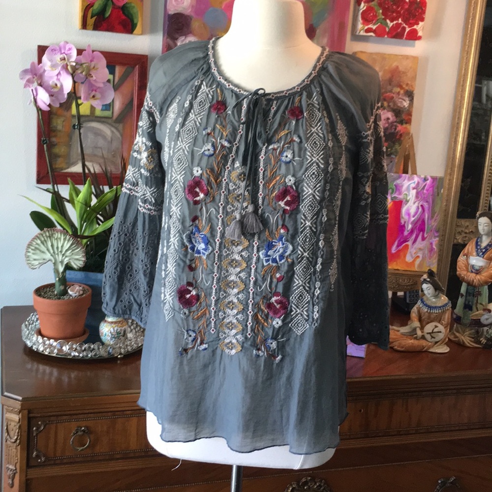 Johnny Was Angelique Peasant Blouse - Picture 1 of 6
